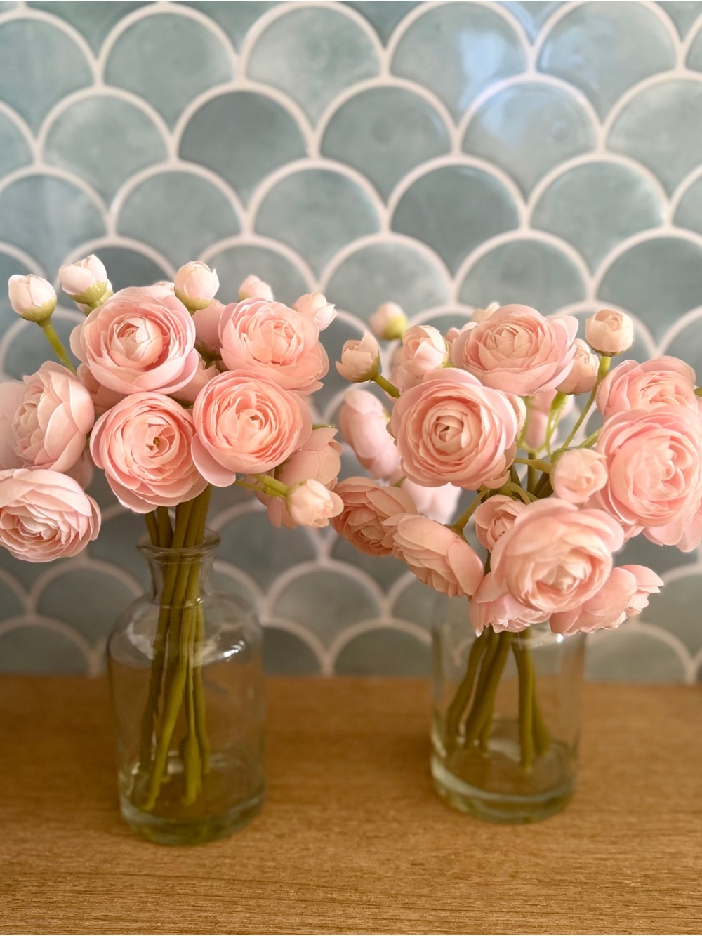 SOLD Faux Ranunculus Set of two